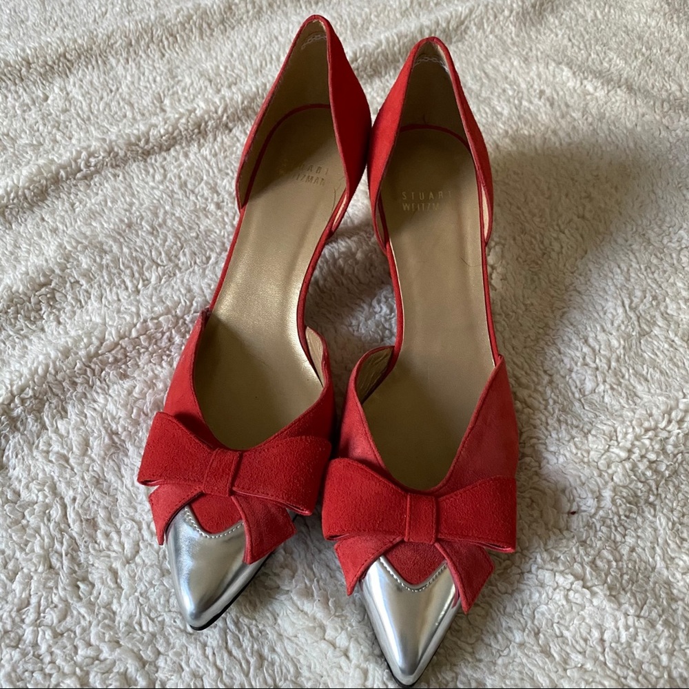 Holiday Stuart Weitzman kitten heels
